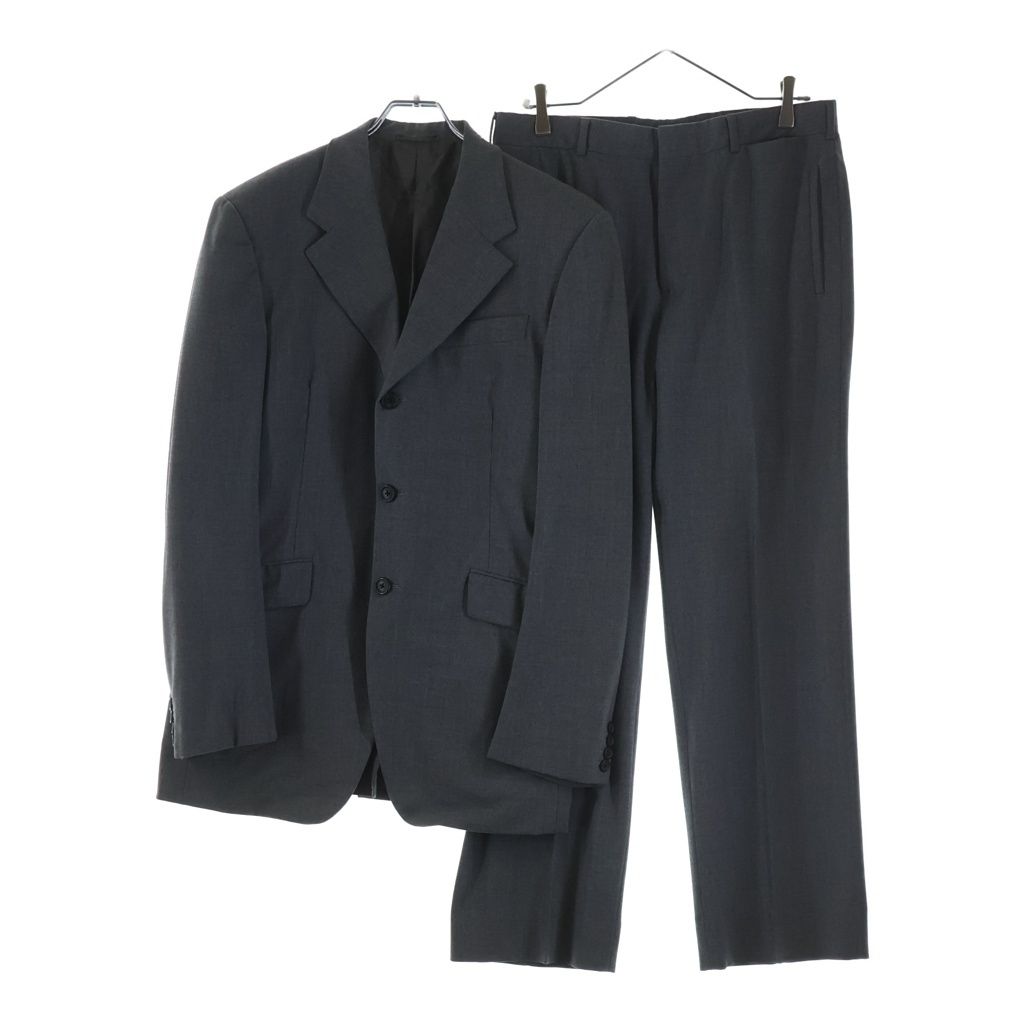 PRADA テーラードジャケット セットアップ 48R PRADA (プラダ) セットアップ テーラードジャケット スラックス グレー
