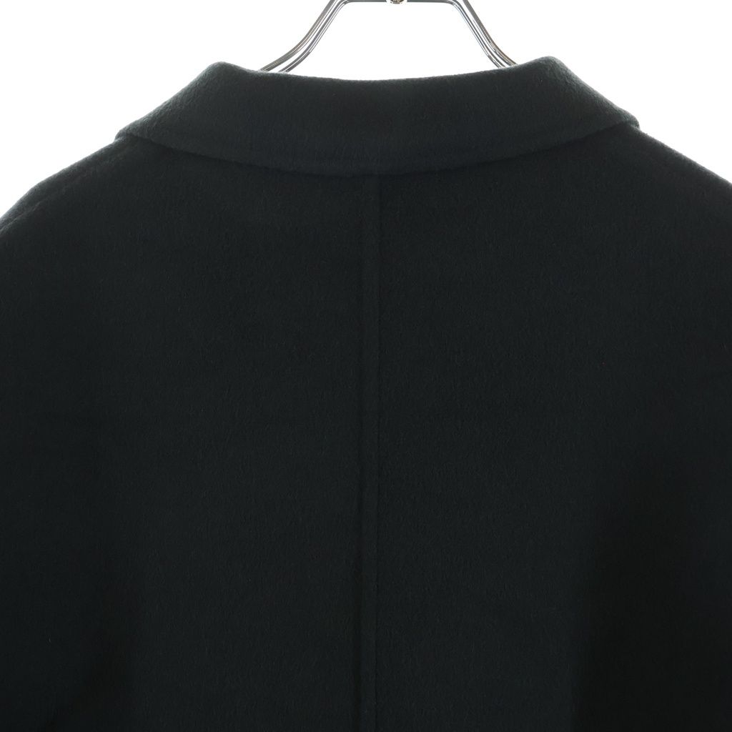 GUCCI (グッチ) ダブルウールコットン シングルブレスト コート ダーク