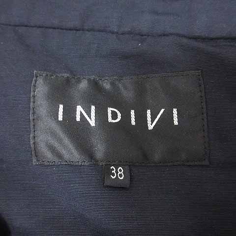 インディヴィ INDIVI モッズコート ジップアップ ライナー付き