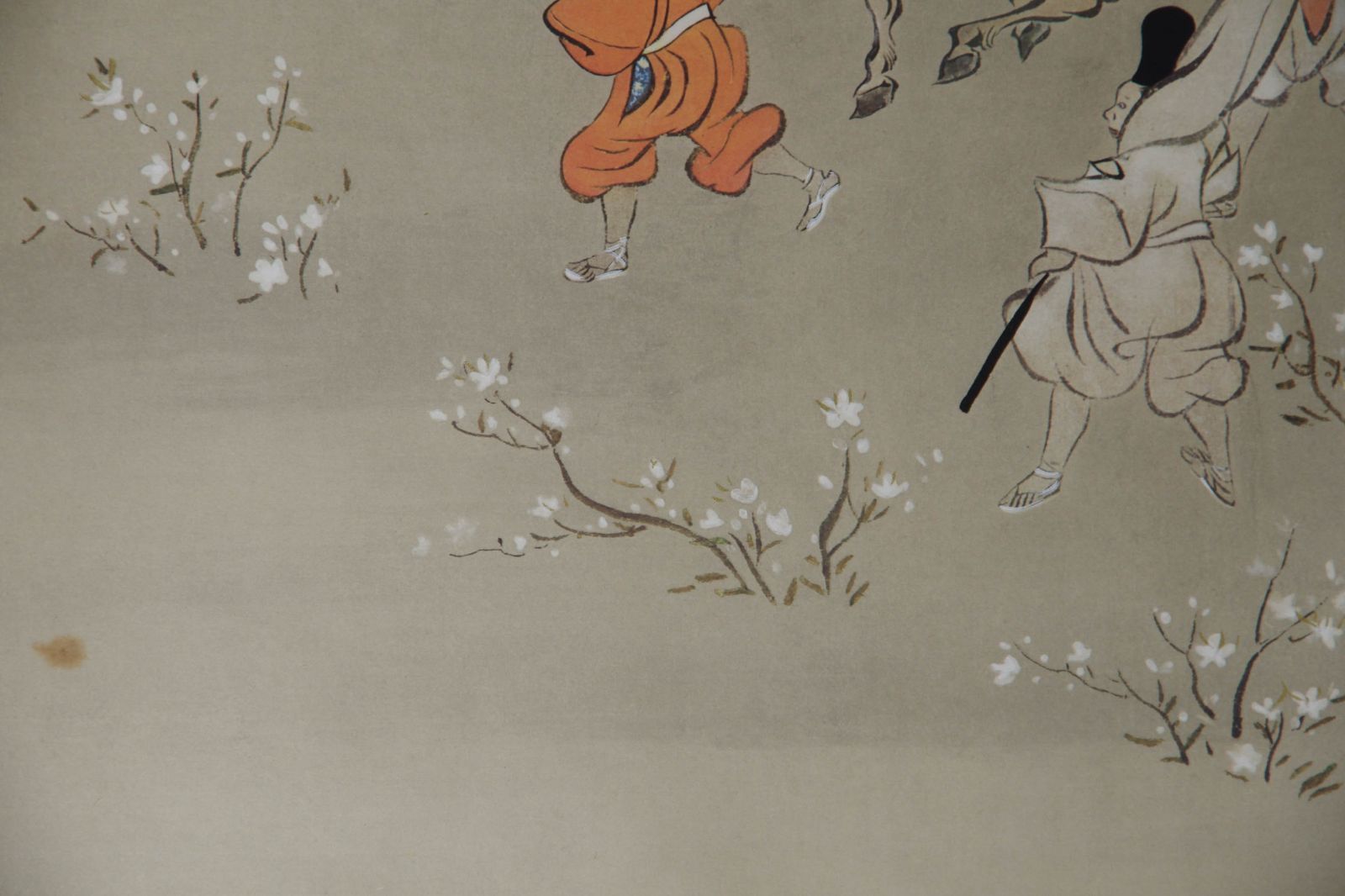 複製 工芸 掛軸 【 尾形光琳 業平東下り図 】 紙本 共箱 伊勢物語