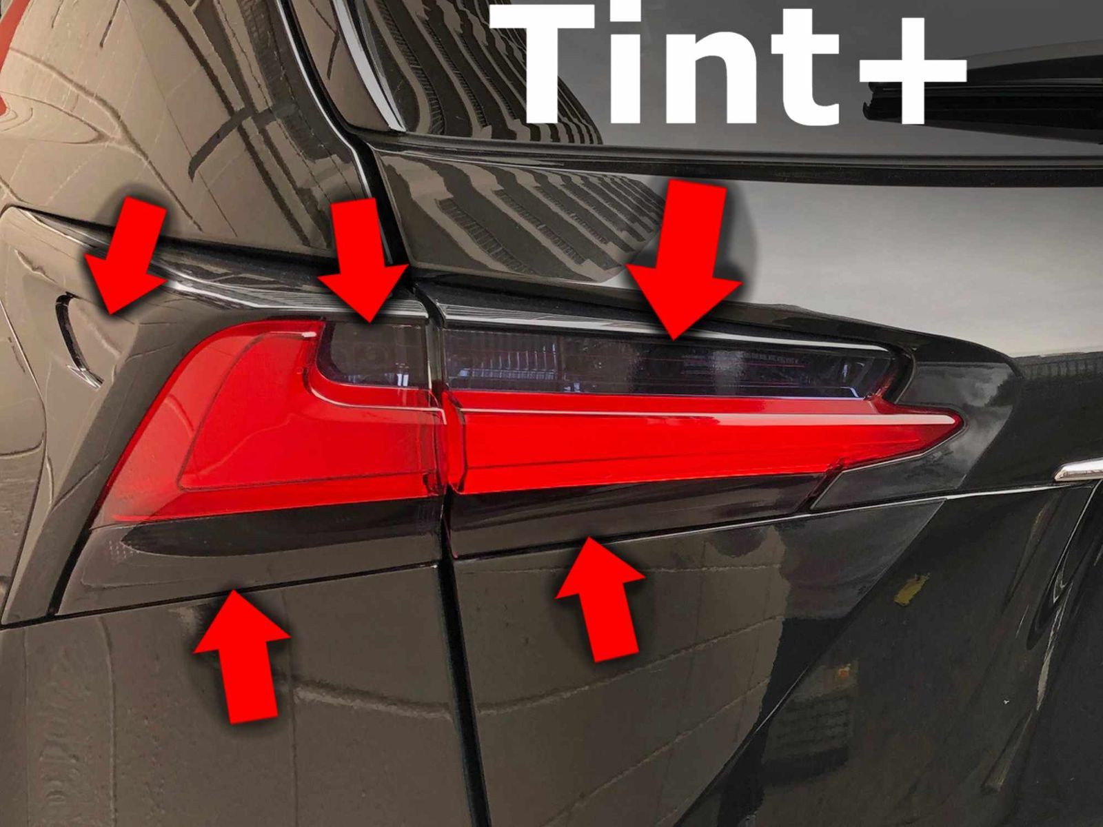 Tint+何度も貼れる レクサスNX 10系 前期 テールランプ スモーク