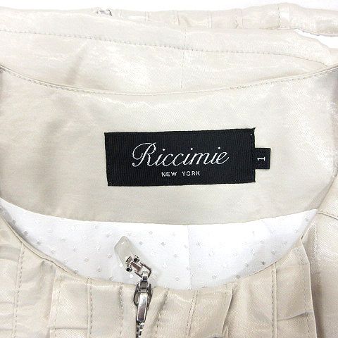 リッチミー Riccimie ノーカラージャケット フリル 総裏地 1 S