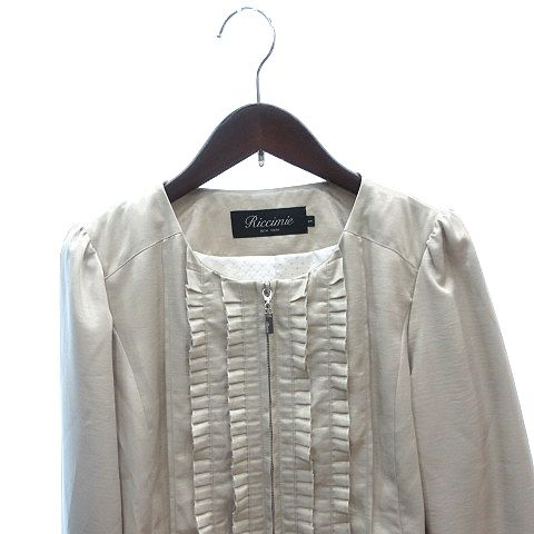 リッチミー Riccimie ノーカラージャケット フリル 総裏地 1 S