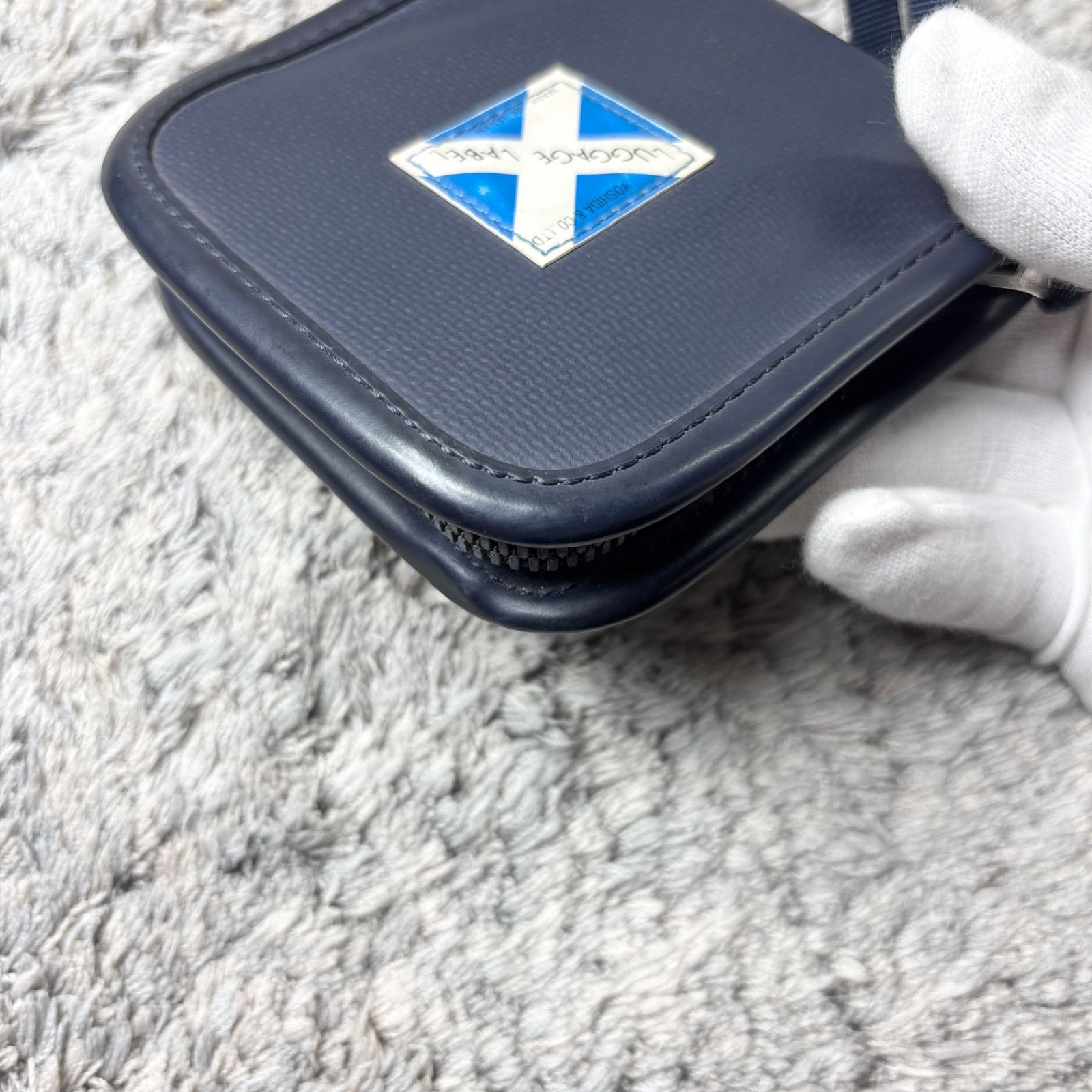 LUGGAGE LABEL ラゲッジレーベル ニューライナー 二つ折り財布 青