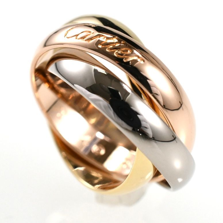極美品✨ カルティエ リング トリニティ クラシック AU750 #50 Cartier カルティエ トリニティリング MM クラシック K18 スリーカラー