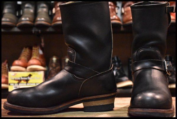 【8D 良品 PT91刺繍 98年】レッドウィング 8270 ナイフポケット エンジニア 黒 ブラック スチールトゥ ブーツ redwing HOPESMORE【GF411】