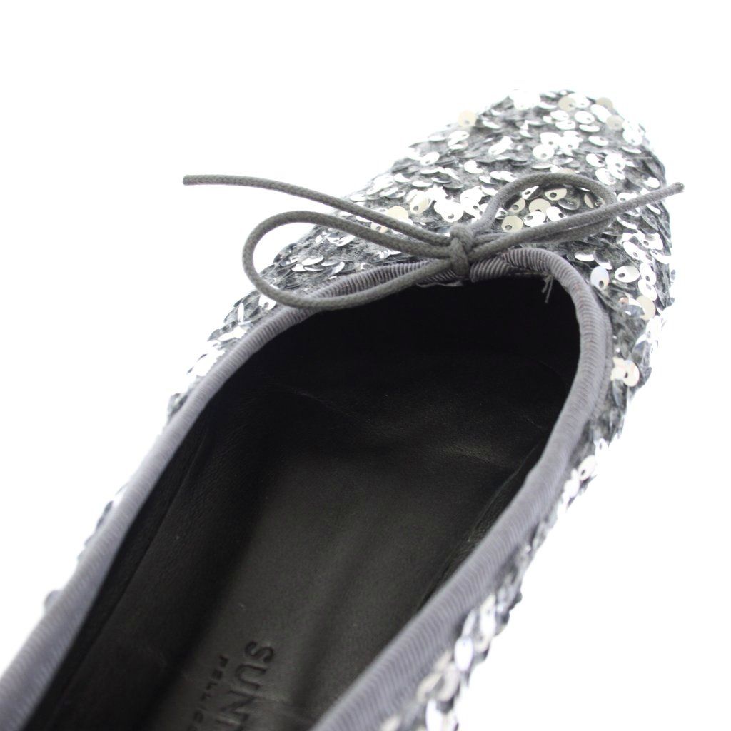 PELLICO ビジュー付きフラットシューズ グレー ペリーコ PELLICO SUNNY フラットシューズ バレエシューズ パンプス