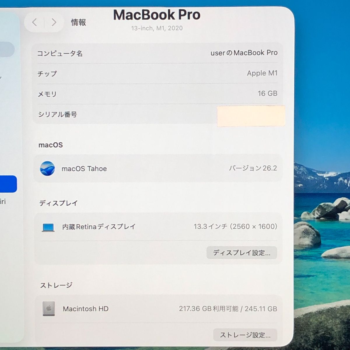 ◇ジャンク品・本体のみ◇Apple MacBook Pro (13インチ M1 2020)【M1