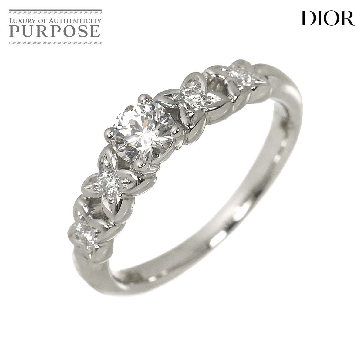 ディオール Dior 6号 リング ダイヤ 0.231ct Pt プラチナ 指輪 Diamond