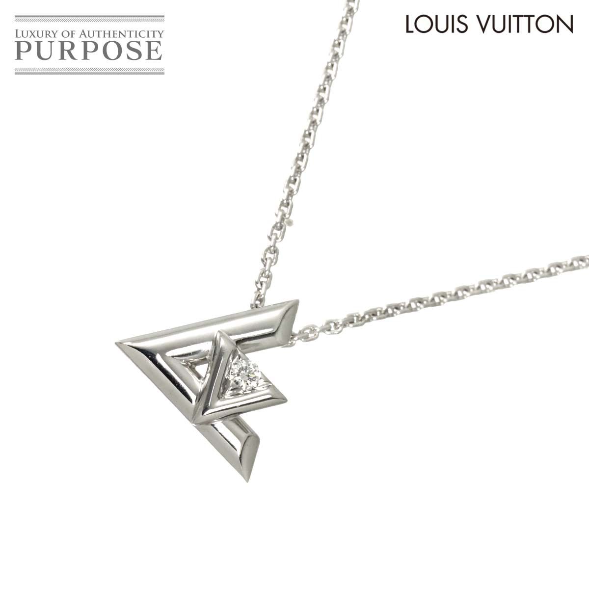 ルイ ヴィトン LOUIS VUITTON ヴォルト ワン PM ダイヤ ネックレス 45cm K18 WG ホワイトゴールド 750 Necklace 90325862 97,900円