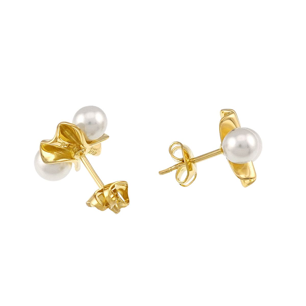 MIKIMOTO/ミキモトアコヤ真珠ピアス K18ゴールド ミキモト MIKIMOTO アコヤ真珠 5.5-5.0mm ピアス K18 YG イエロー