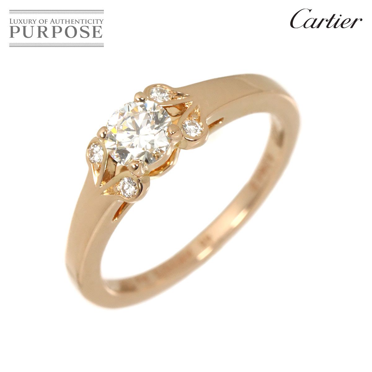 カルティエ Cartier バレリーナ ダイヤ 0.34ct G/VVS1/3EX #48 リング 