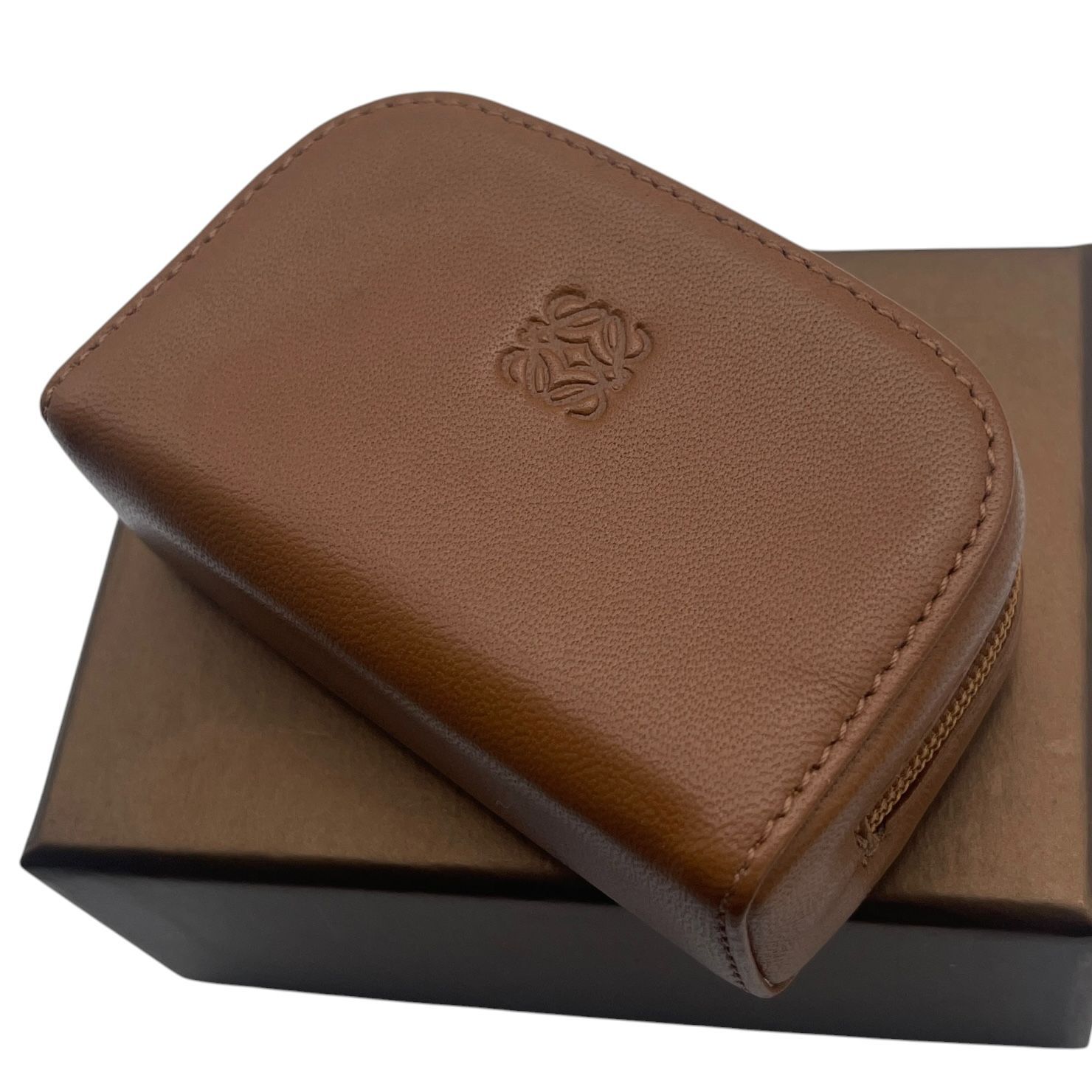 美品 LOEWE ロエベ ミニポーチ コインケース レザー 本革 アナグラム