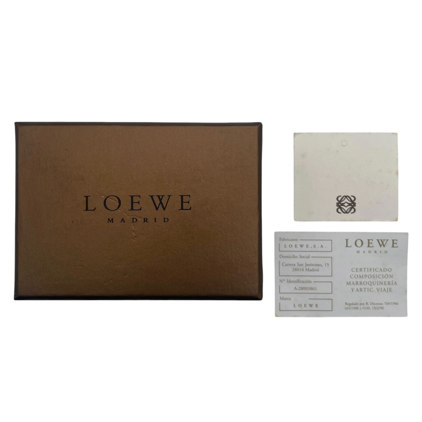 ロエベ　ケース　エレファント　ミニポーチ　キーホルダー　ブラウン　レザー 美品 LOEWE ロエベ ミニポーチ コインケース レザー 本革 アナグラム