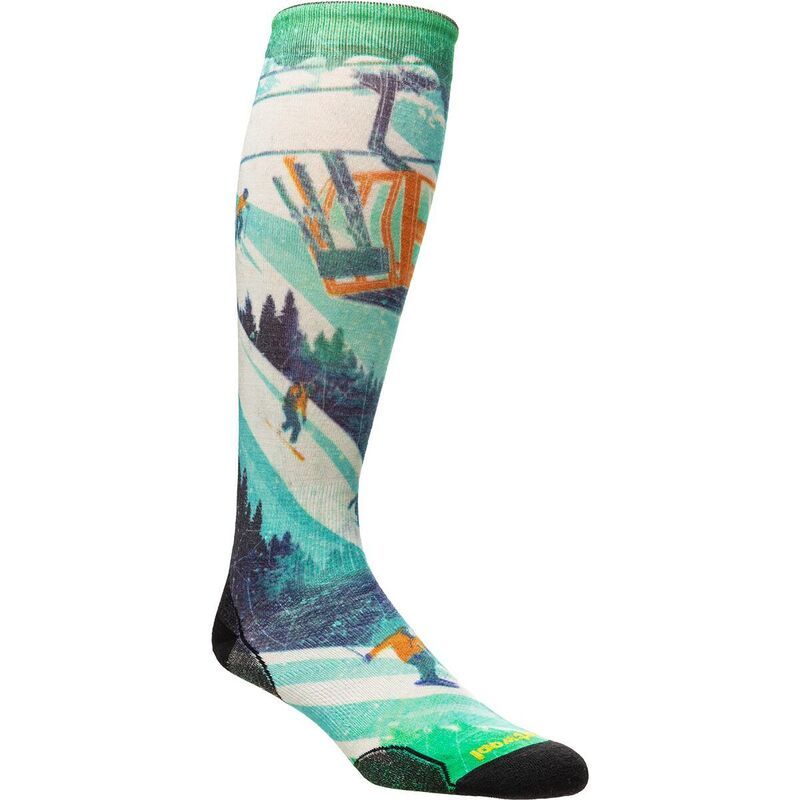 スマートウール メンズ アンダーウェア 靴下 プリント Smartwool Ski Zero Cushion Ski Day Print OTC Sock Capri