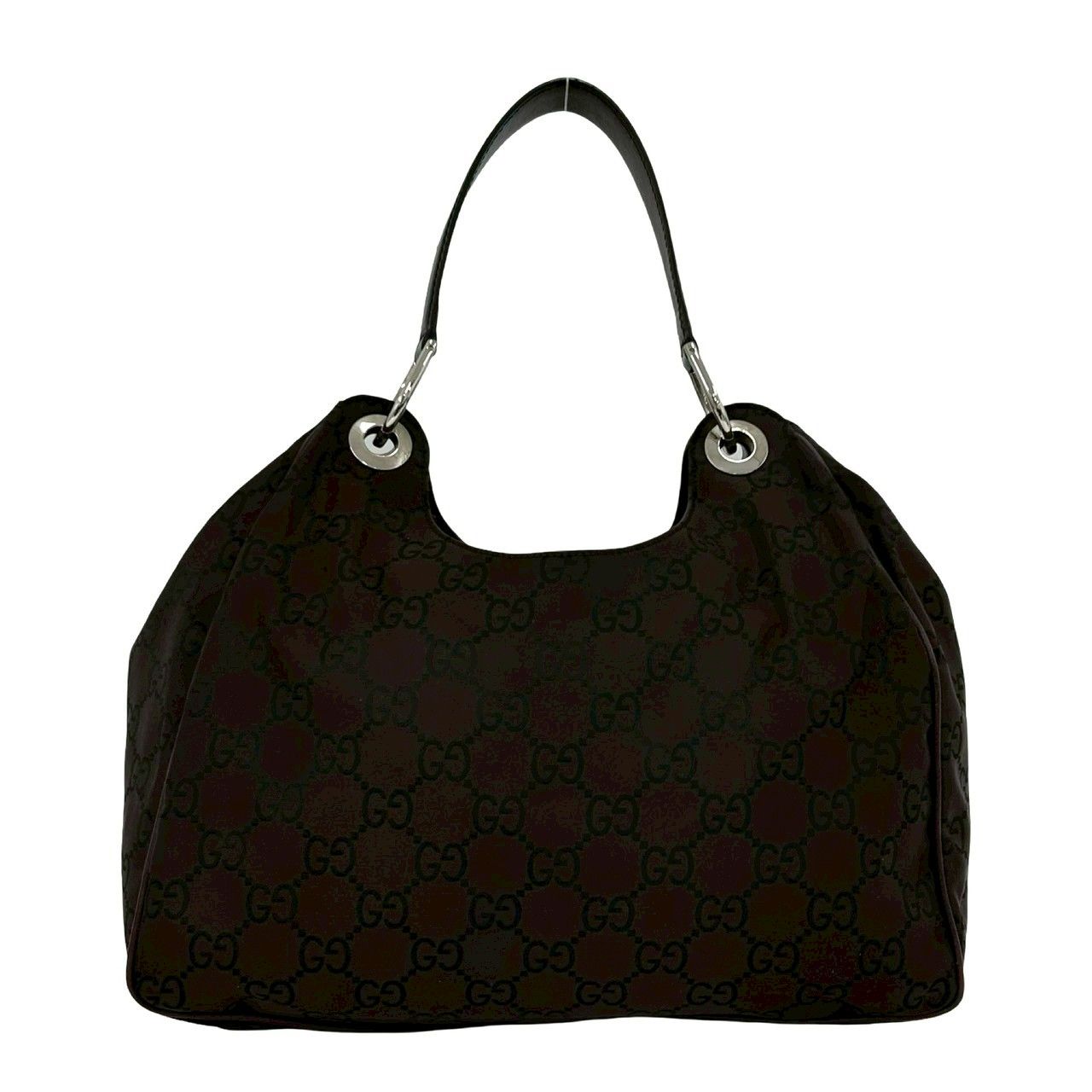 極 美品 GUCCI グッチ GG 柄 キャンバス レザー 本革 セミ ワン 