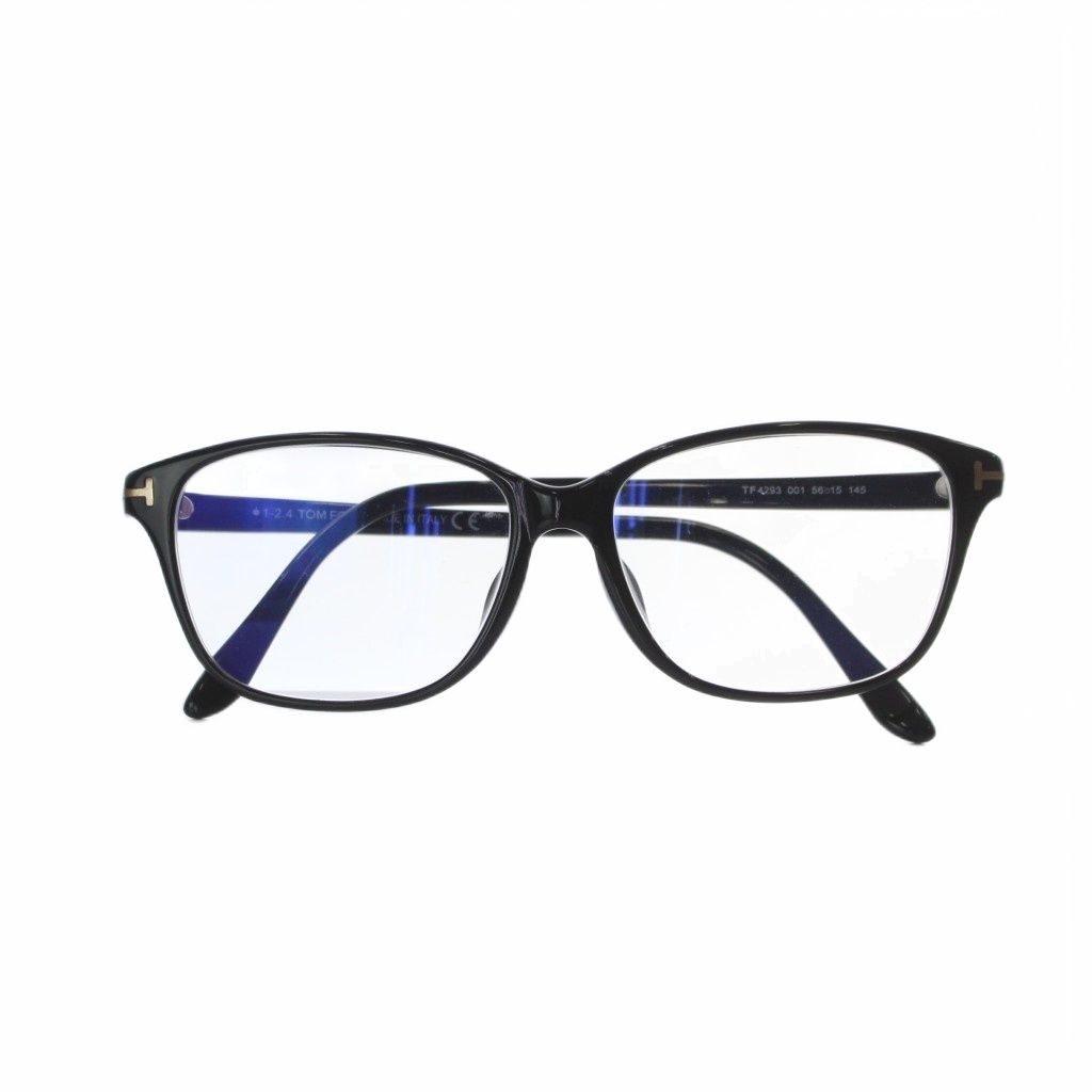 トムフォード TOM FORD ウェリントン 眼鏡 メガネ セルフレーム 56□15 145 黒 ブラック クリア 度入り TF4293 /RI ■OS ■SH
