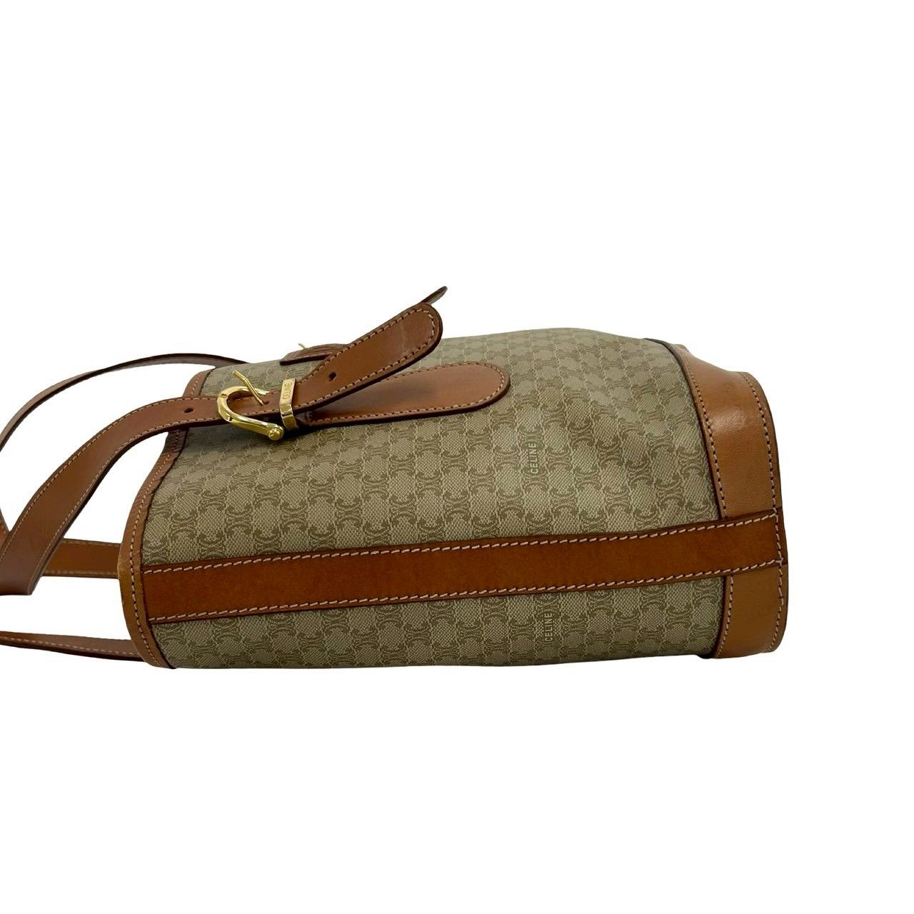 極 美品 CELINE セリーヌ ヴィンテージ マカダム ブラゾン ロゴ 柄
