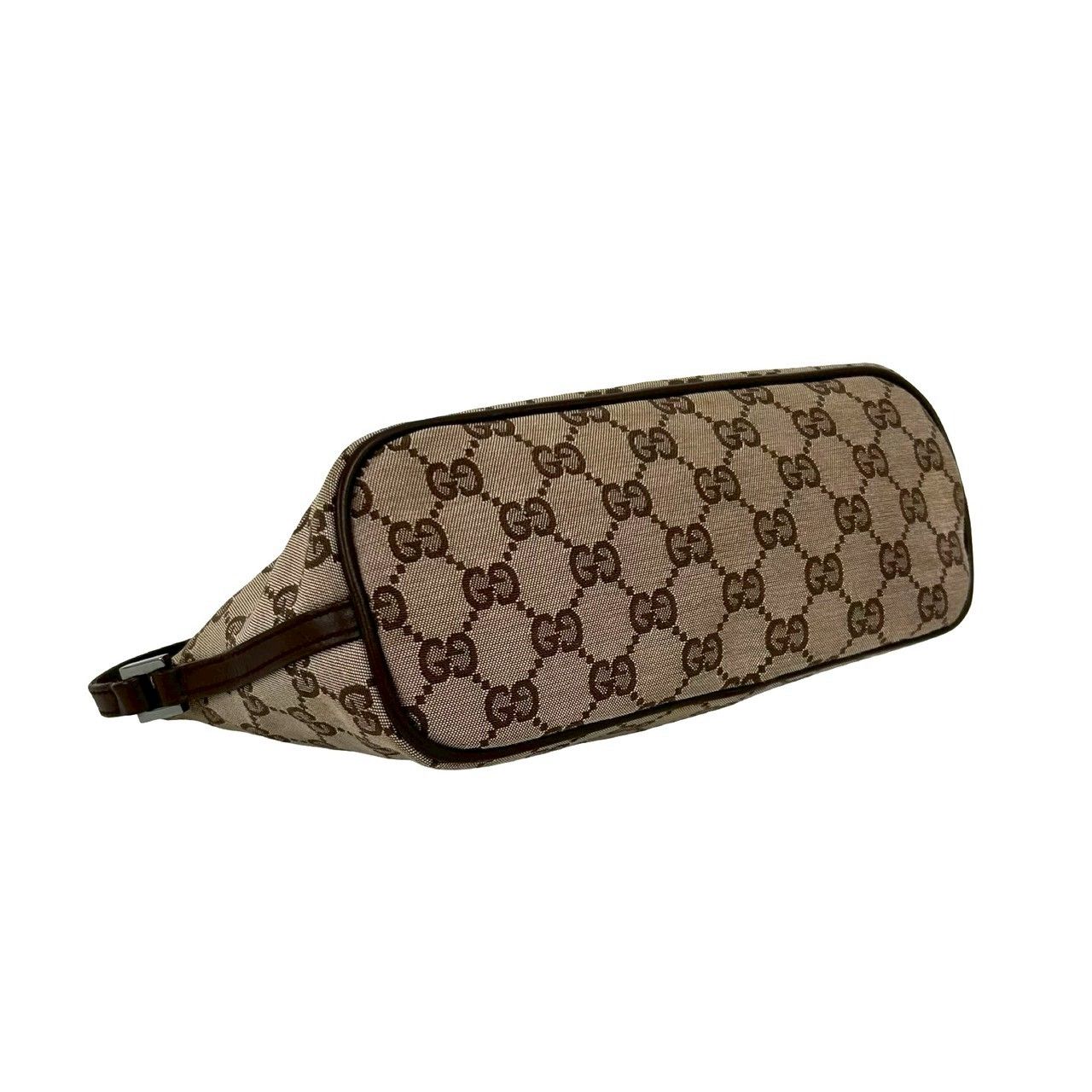 極 美品 希少品 GUCCI グッチ ロゴ 金具 GG 総柄 キャンバス レザー 本 