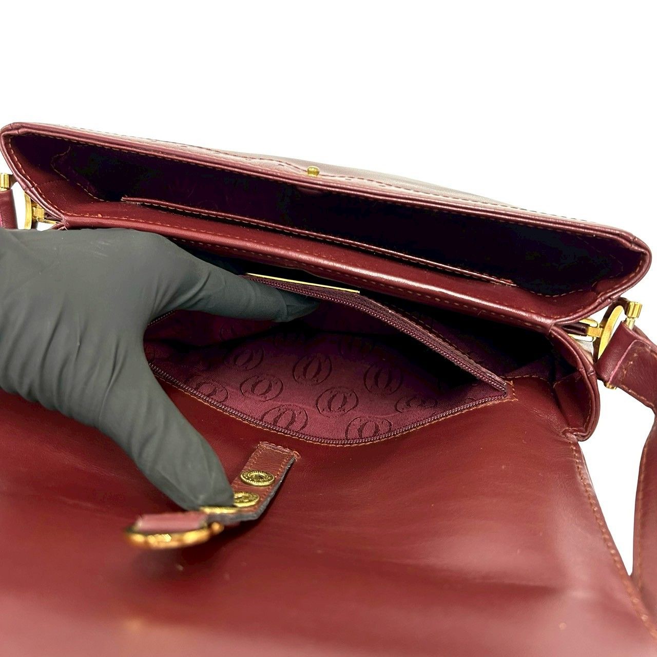 極 美品 保存袋付 CARTIER カルティエ ヴィンテージ マストライン ロゴ