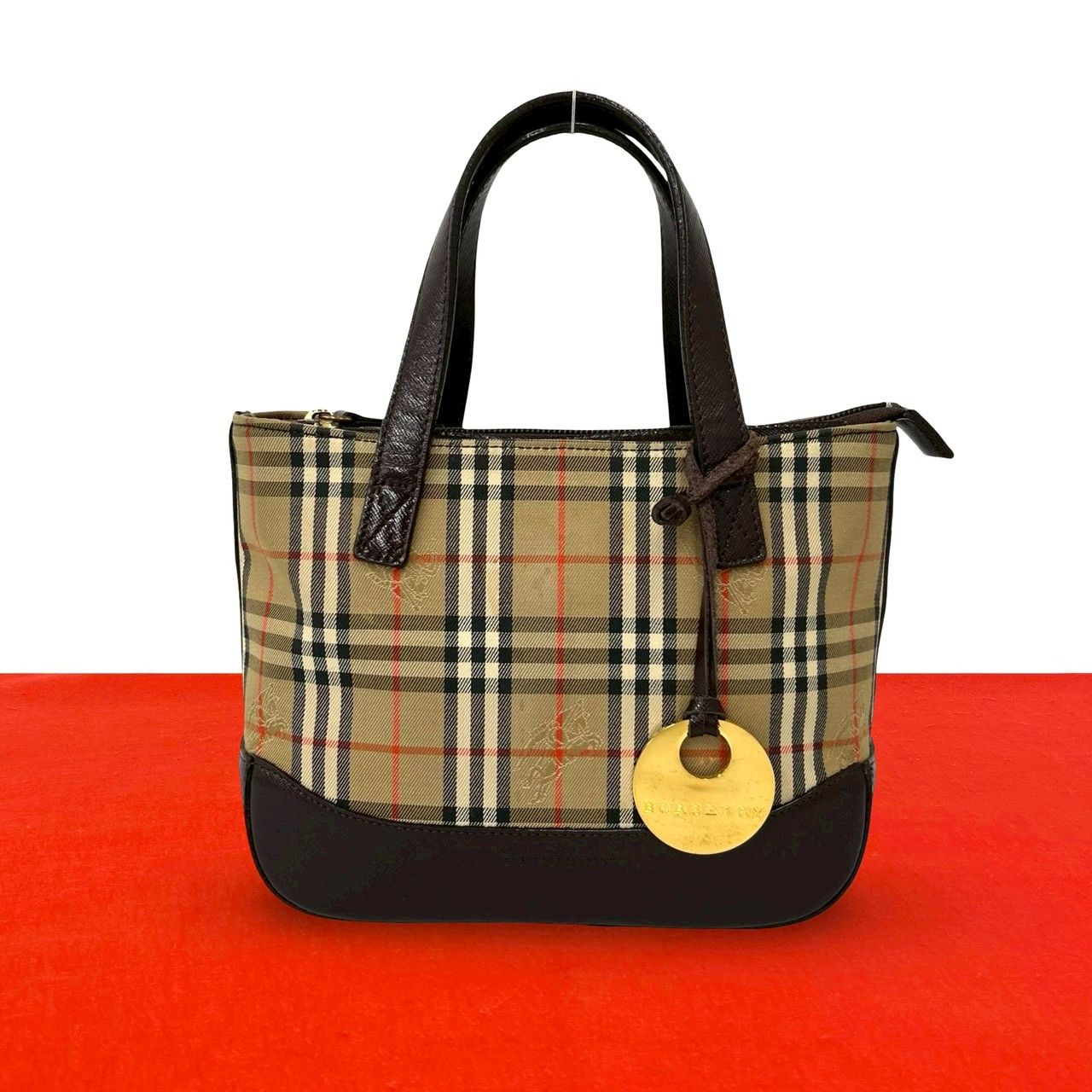 極 美品 BURBERRY バーバリー ノバチェック シャドーホース 柄