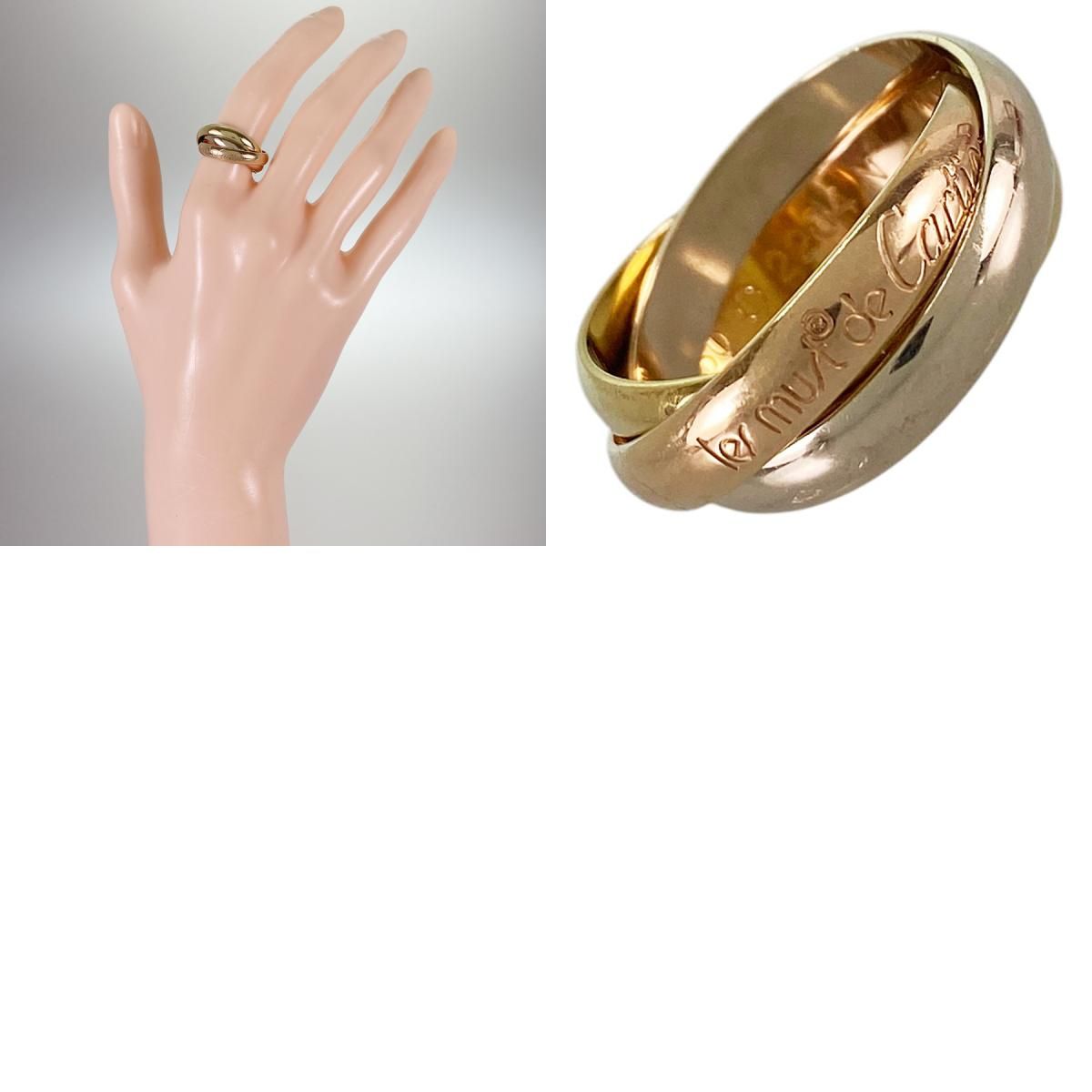 カルティエ Cartier トリニティ K18YG 9号(49) リング sss【中古