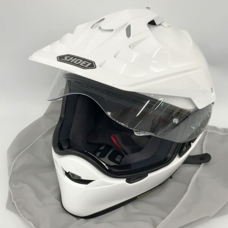 SHOEI ショウエイ HORNET ADV オフロードヘルメット ホワイト Lサイズ ソフソスモークミラーシールド付き バイク用品 ★TA1181