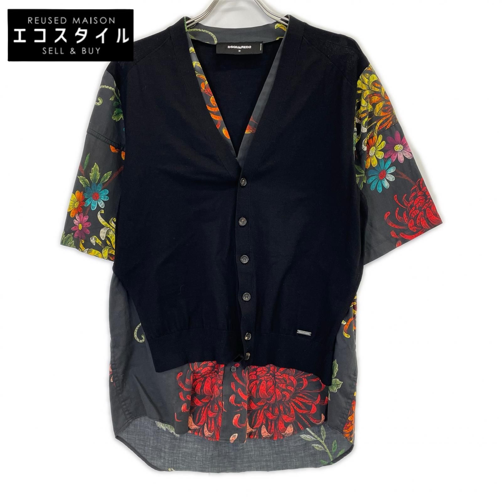 DSQUARED2　ディースクエアード　S71HA0987 S17327 ドッキングシャツ/カーディガン　M