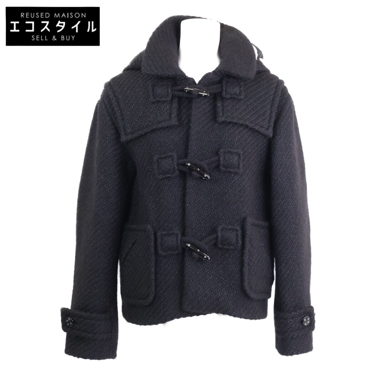 CHANEL　シャネル　美品 国内正規 P71170V62674 ココボタン アルパカ混 ダッフル　34