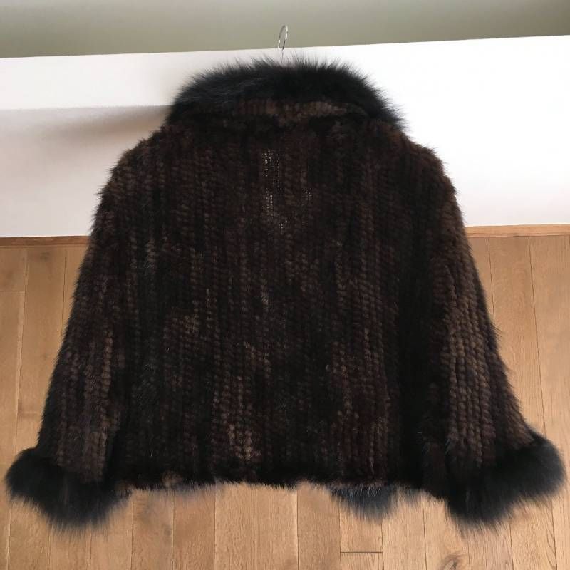 極美品 ミンク MINK ミンクファー ファートリミング ポンチョ コート