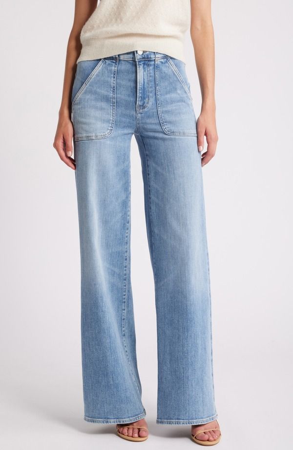 フレーム レディース ボトムス デニムパンツ ワイドレッグ ジーンズ FRAME Modern Pocket Wide Leg Jeans Carpenter
