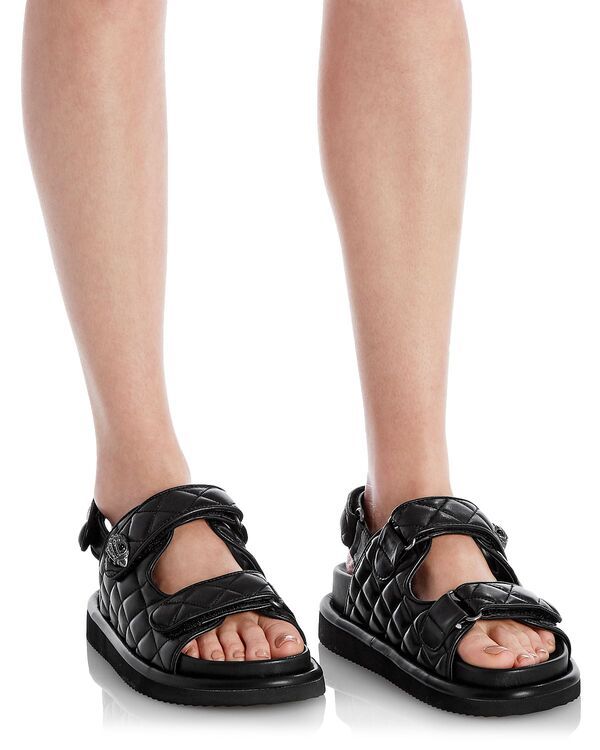 カートジェイガーロンドン レディース シューズ サンダル KURT GEIGER LONDON Womens Orson Sandals Black Leather ブラック