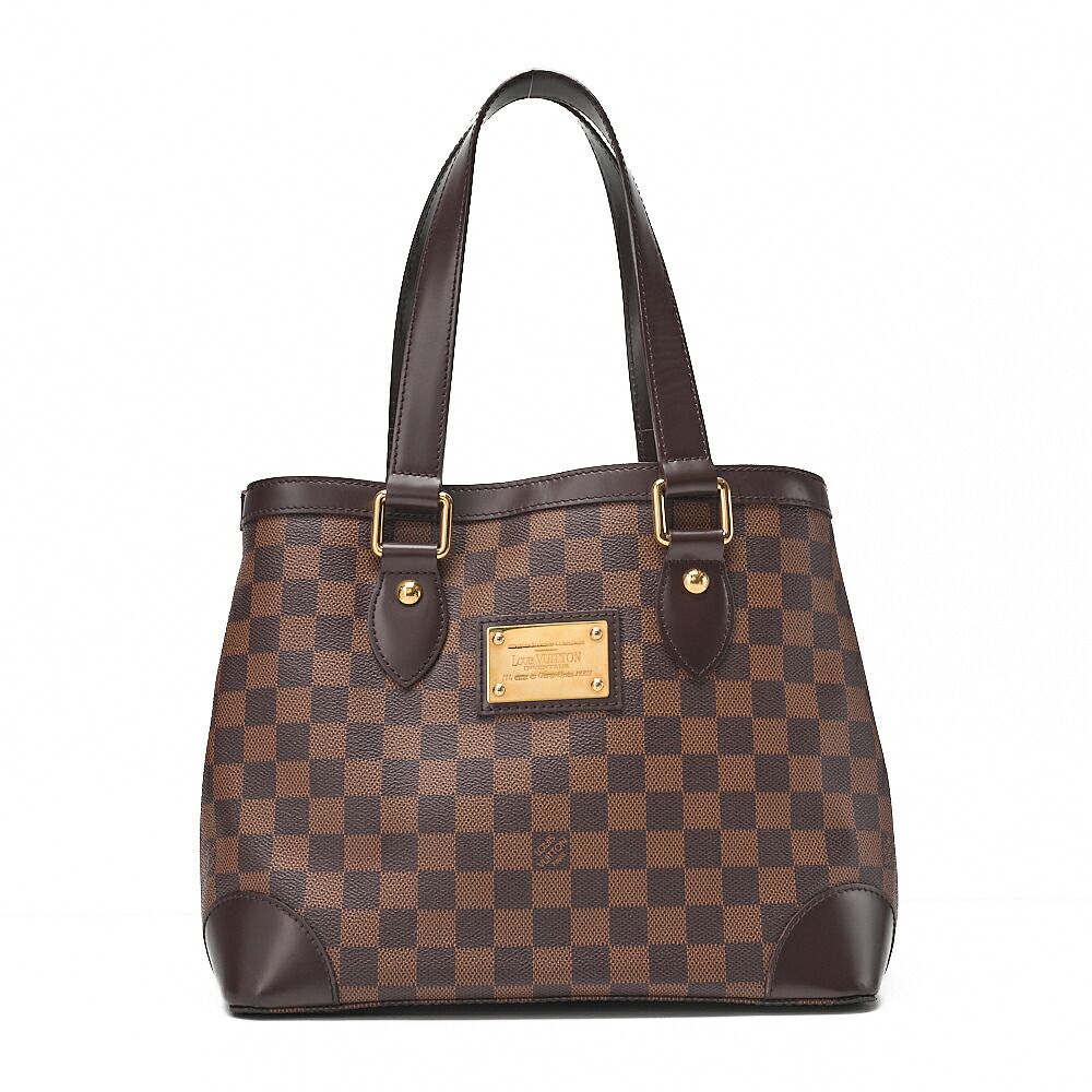 LOUIS VUITTON ルイヴィトン　ダミエ　ハムステッドPM　トートバッグ　N51205　ブラウン（ゴールド金具）【中古】【送料無料】