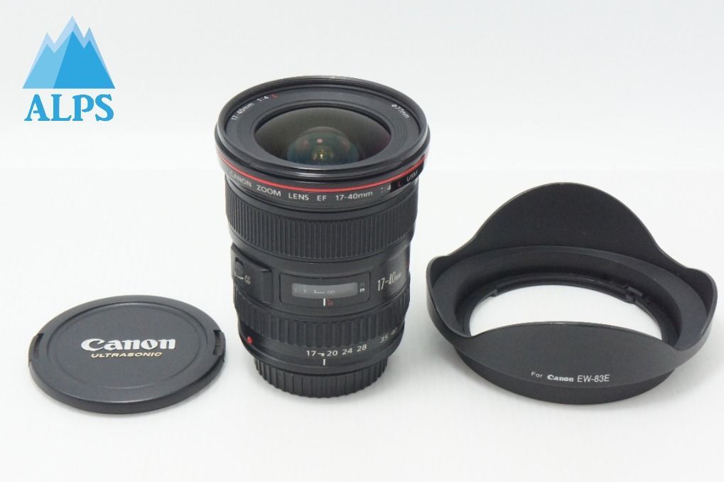 良品 Canon キヤノン EF 17-40mm F4L USM フルサイズ ズームレンズ フード付 260625f
