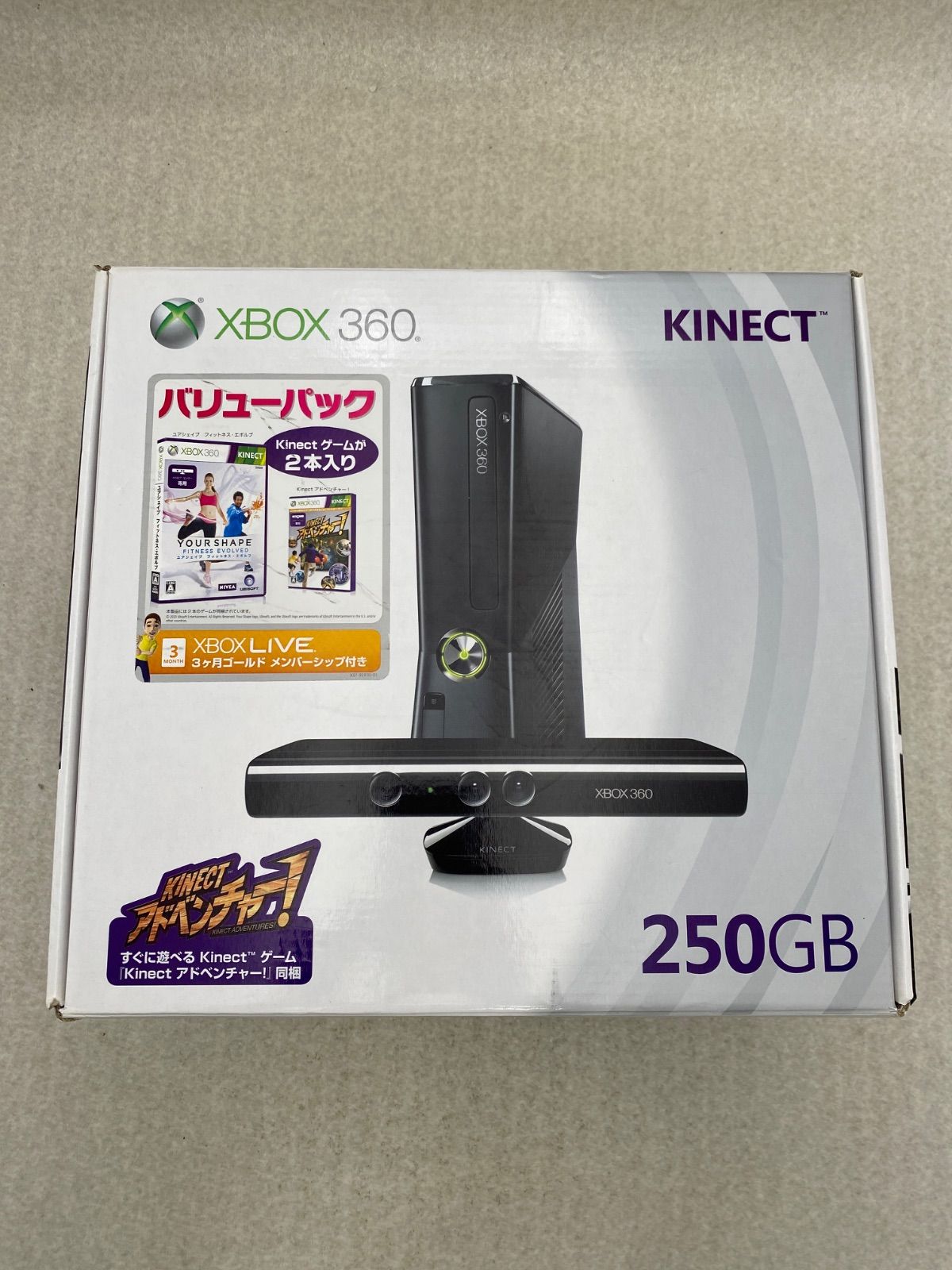 XBOX360　KINECTバリューパック　250GB　本体　動作品