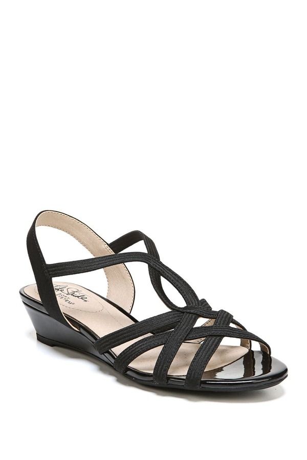 ライフストライド レディース シューズ ヒール サンダル LifeStride Yaya Strappy Slingback Sandal Black ブラック