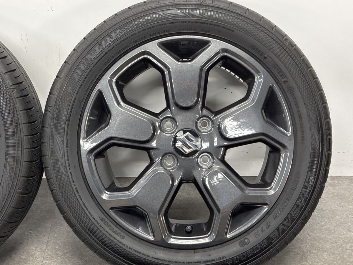 美品 バリ溝】スズキ ハスラー タフワイルド 15in 4.5J +45 PCD100