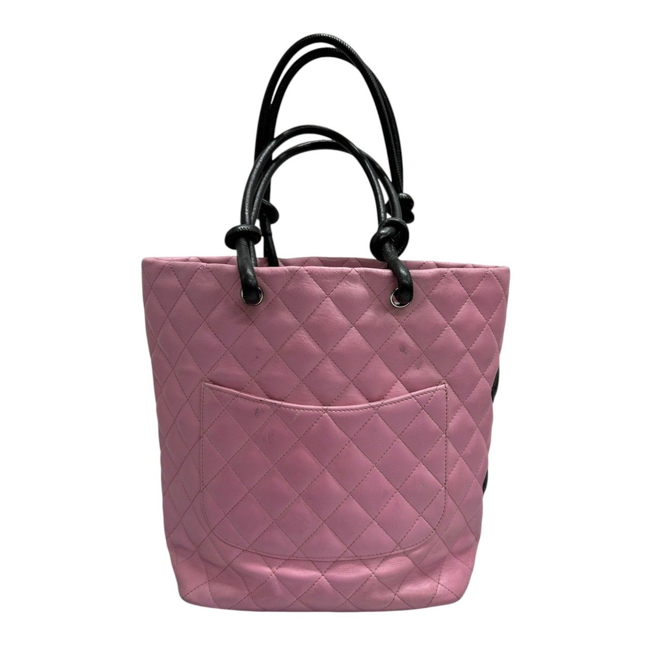 CHANEL シャネル トート ハンドバッグ ココマーク ピンク レディース CHANEL シャネル カンボンライン ココマーク ピンク ブラック