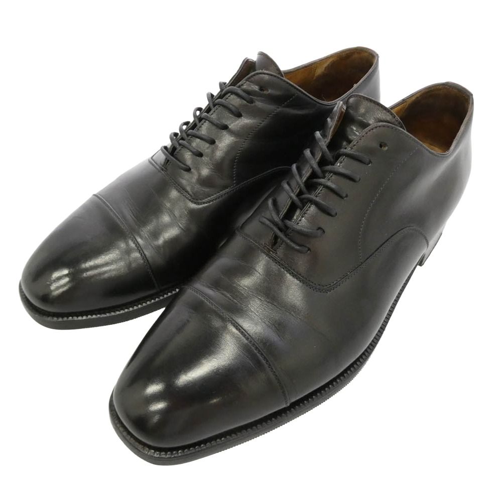 エンツォボナフェ Enzo Bonafe ストレートチップ レザーシューズ ブラック系 39.5【中古】 エンツォボナフェ Enzo Bonafe ストレートチップ レザーシューズ