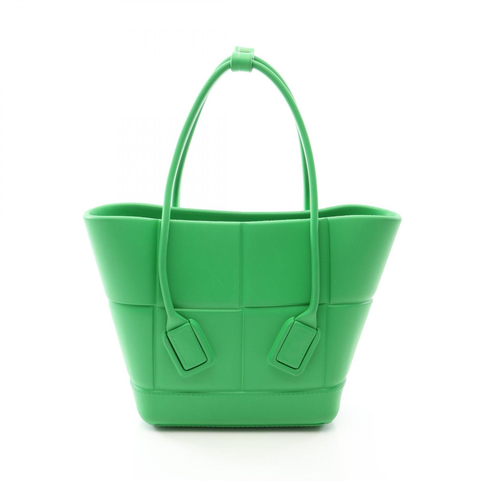ボッテガヴェネタ BOTTEGA VENETA ハンドバッグ ザ アルコ 691194 グリーン ラバー ザ・アルコ レディース Used A