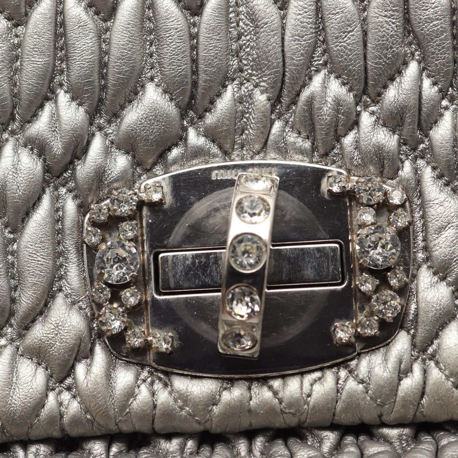 ミュウ ミュウ Miu Miu ショルダーバッグ NAPPA CRYSTAL マテラッセ