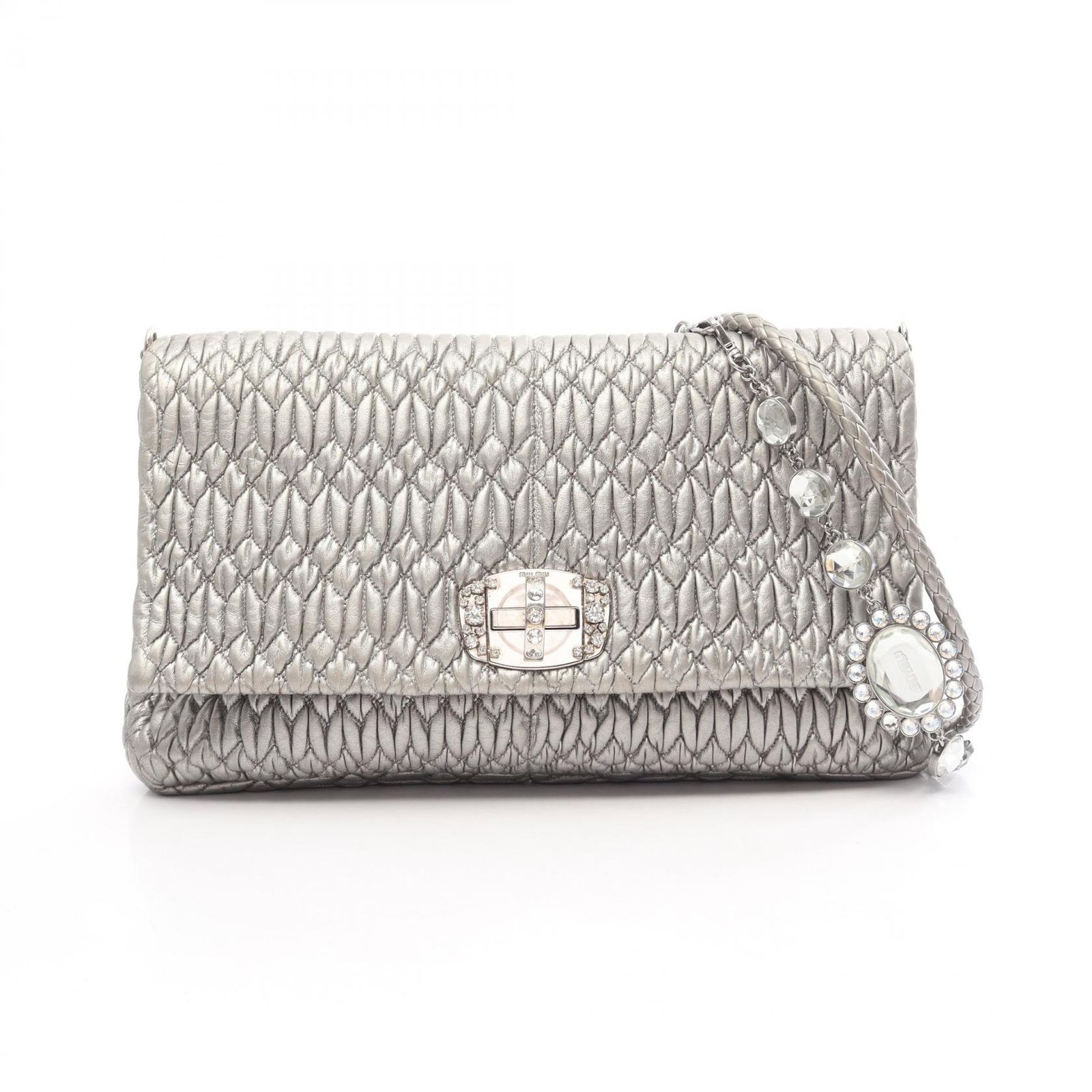 ミュウ ミュウ Miu Miu ショルダーバッグ NAPPA CRYSTAL マテラッセ