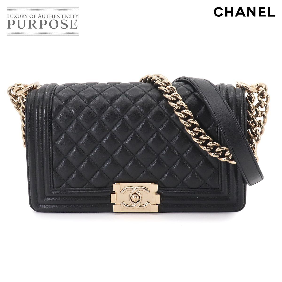 新品同様 シャネル CHANEL ボーイシャネル チェーン ショルダー バッグ