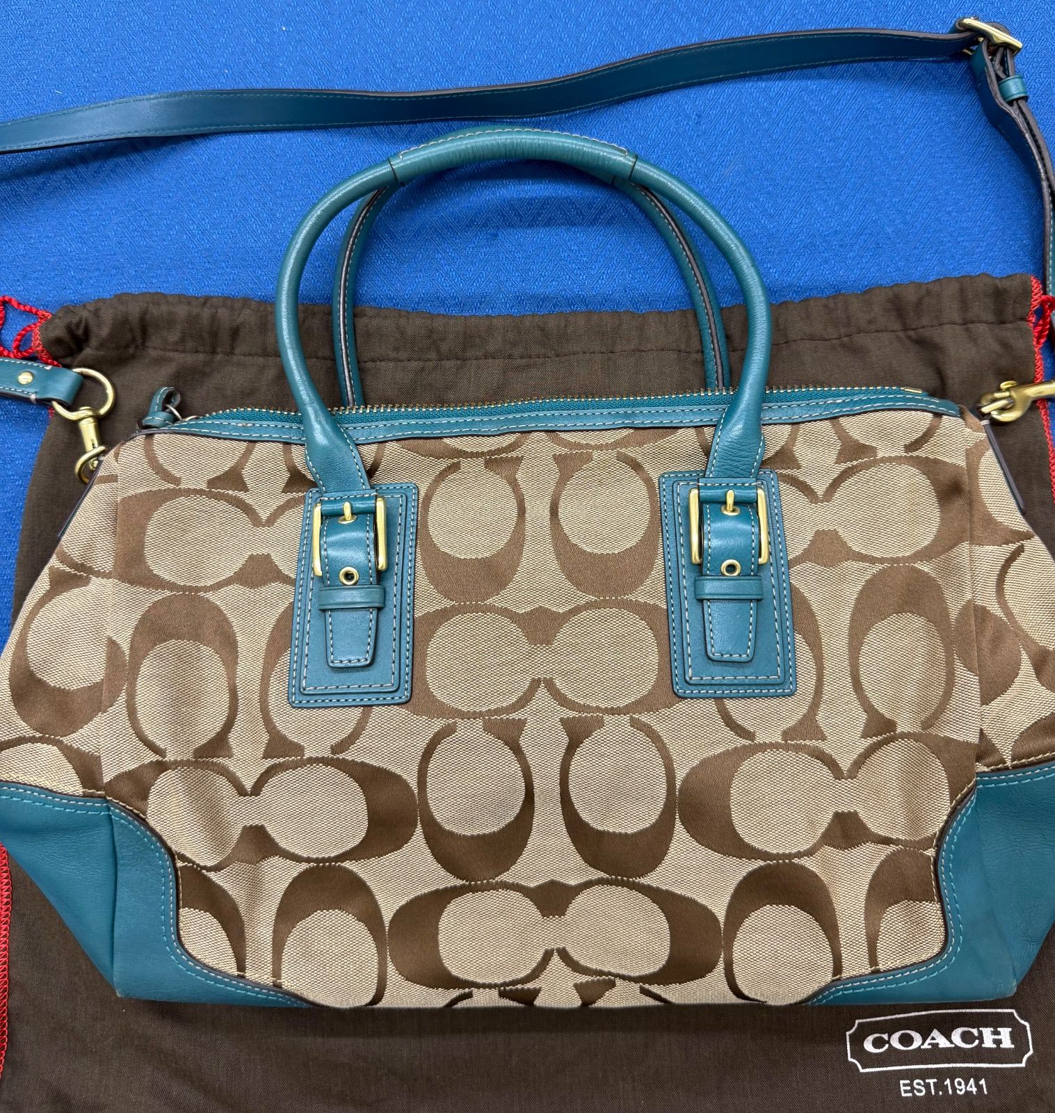COACH コーチ 2WAY シグネチャー ハンドバッグ ショルダーバッグ