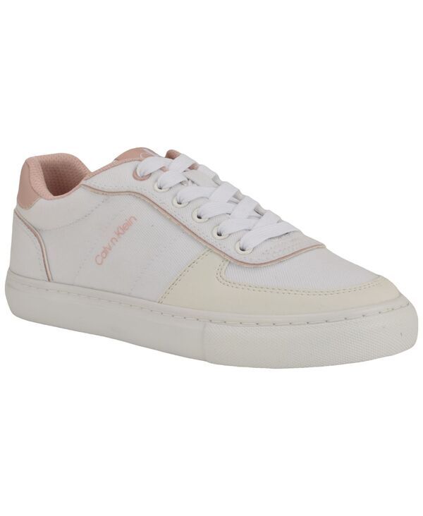 カルバンクライン レディース シューズ スニーカー デニム レース Calvin Klein Womens Caspian Denim LaceUp Sneakers White DenimLight