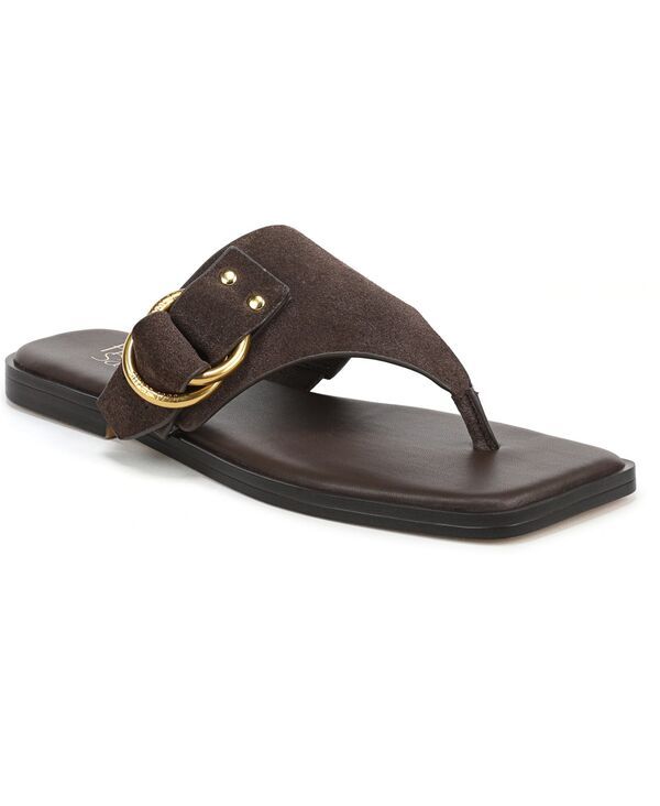 フランコサルト レディース シューズ サンダル Franco Sarto Womens Mavie Open Toe Thong Sandals Umber Brown Suede ブラウン