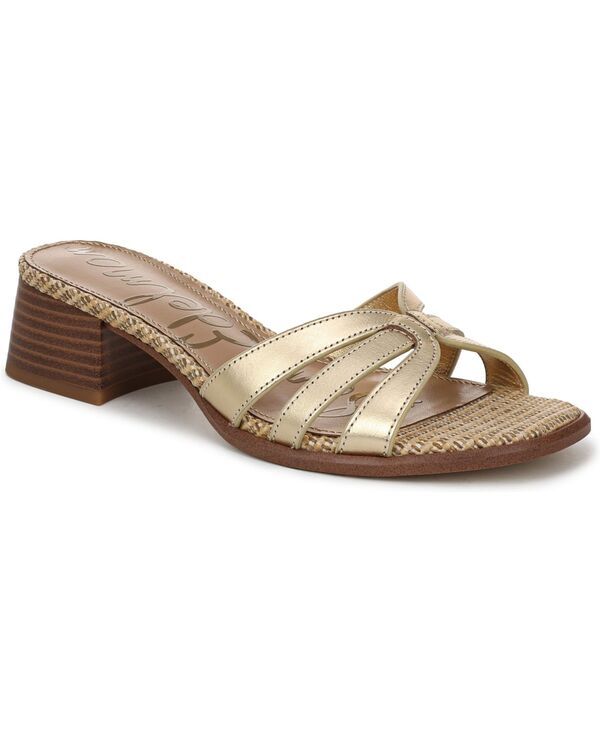 サムエデルマン レディース シューズ サンダル Sam Edelman Womens Farrin Slide Sandals Amber Gold Leather アンバー