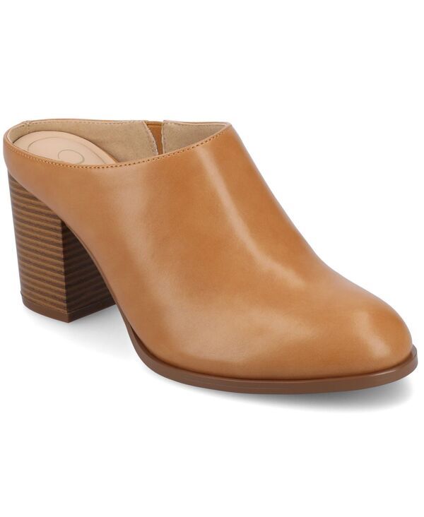ジュルネ コレクション レディース シューズ パンプス ヒール Journee Collection Womens Kendra Block Heel Mules Tan タン