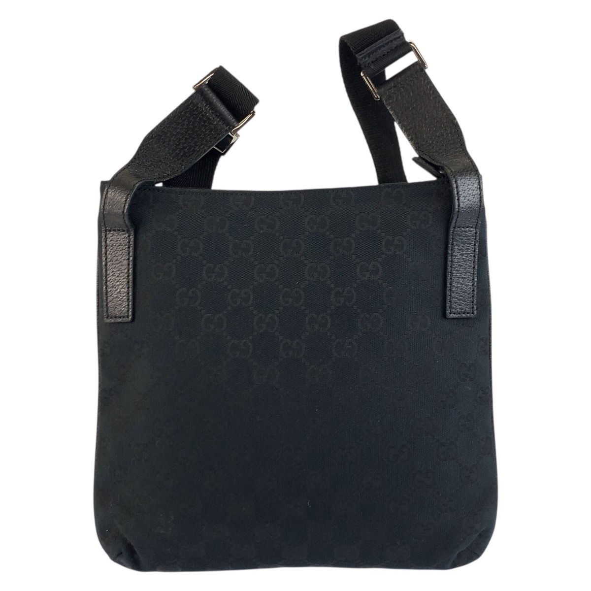 美品 GUCCI グッチ ブラック 黒 GGキャンバス 122798 ショルダーバッグ 