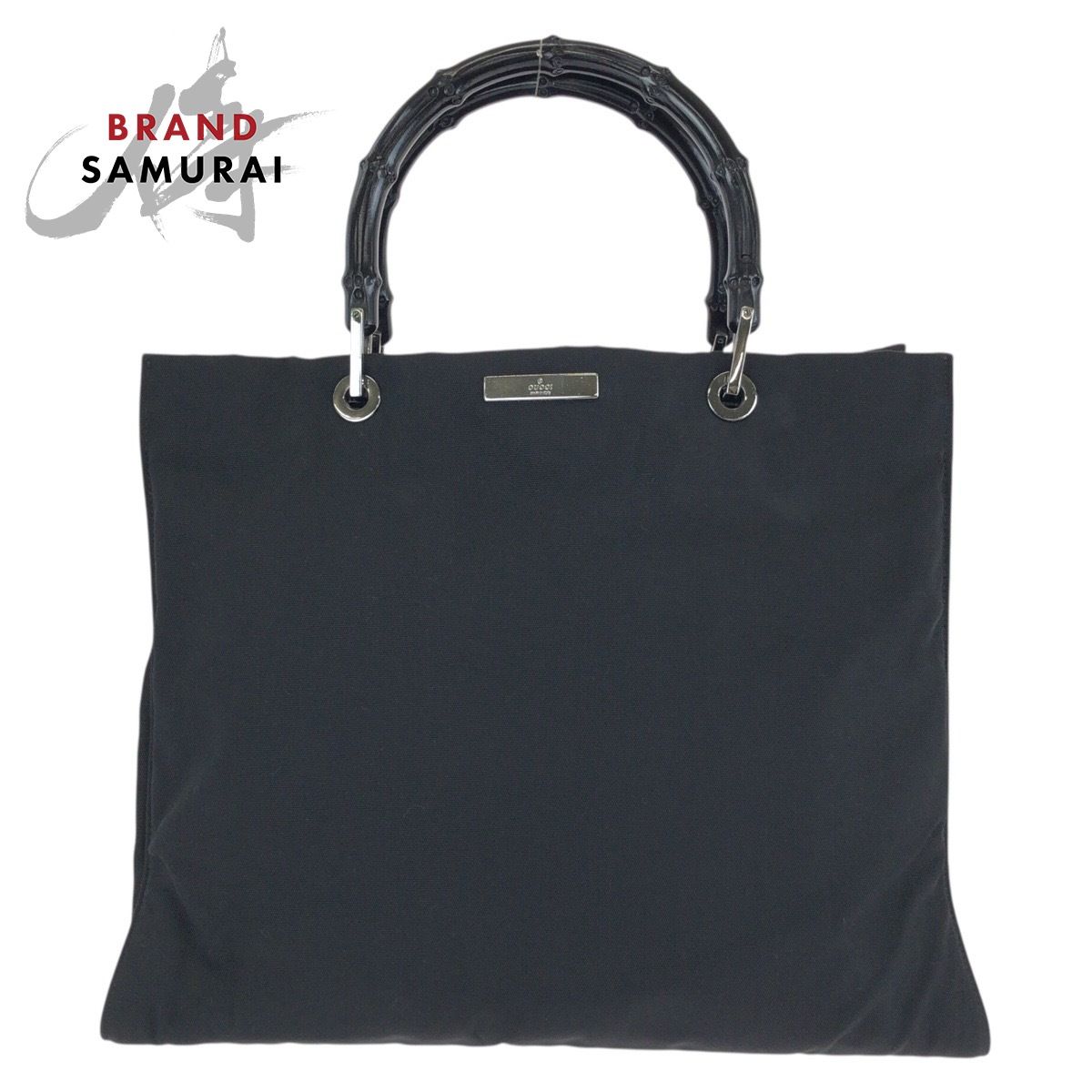 GUCCI グッチ バンブー ブラック 黒 シルバー金具 ナイロン 002 1010